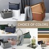 Decorative Faux Leather Basket,Small Catchall Basket for Entryway Bedside Dresser
