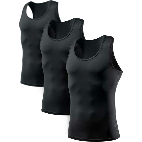 ATHLIO Men's Cool Dry Compression Sleeveless Tank Top, Sports Running