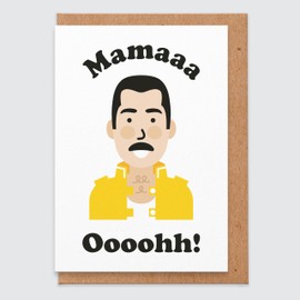 STUDIO BOKETTO - Freddie Mercury Mama Oooh Card For Mum - Funny Mother's Day Card