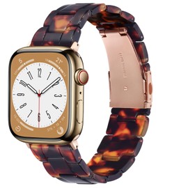 CRIS-BAND - Correa de resina para mujer compatible con correas de reloj Apple Series 10/9/8 de 45 mm/44 mm/42 mm/41 mm/40 mm/38 mm para iWatch Series 7/6/5/4/3/2/1/SE de repuesto de pulsera delgada