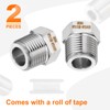 sourcing map 2pcs Stainless Steel Pipe Fitting 3/8" NPT Female