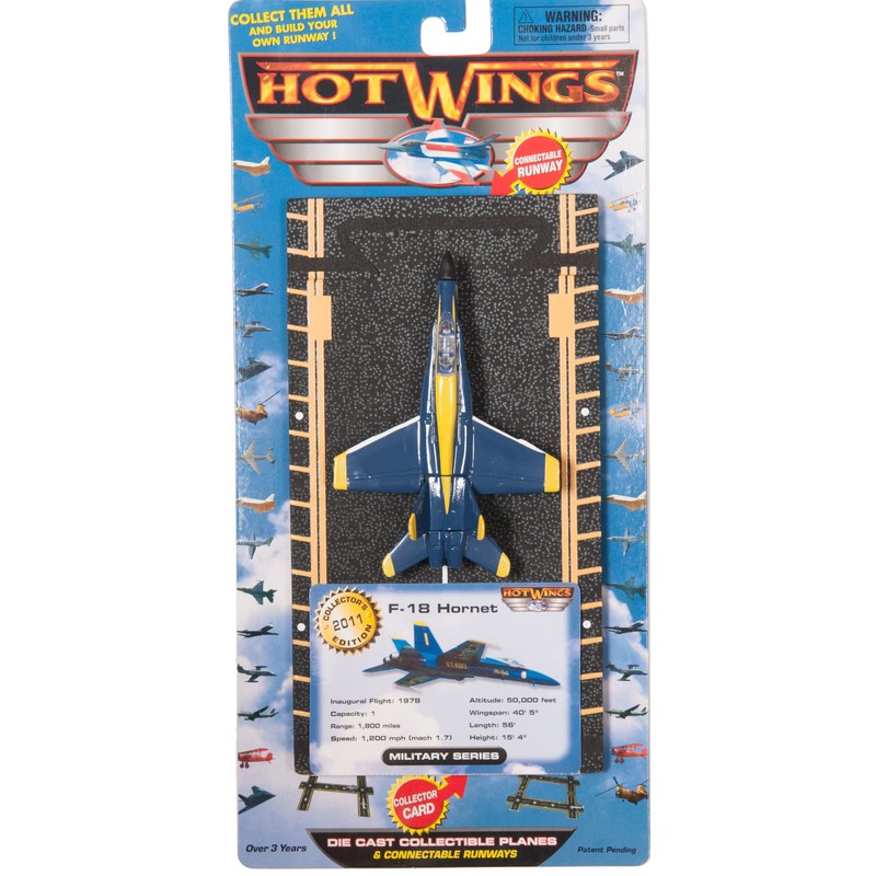Hot Wings F-18 Blue Angels with Connectible Runway