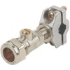Merriway BH04507 15 mm Self Cutting Isolating Valve - Chrome