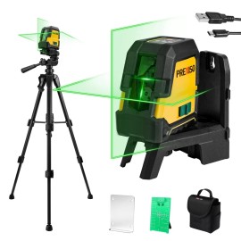 PREXISO Laser Level with Tripod Self Leveling 100Ft Rechargeable Line Laser NEW