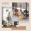 FILWH Freestanding Coat Rack with Umbrella Organizer Tray Bamboo Coat