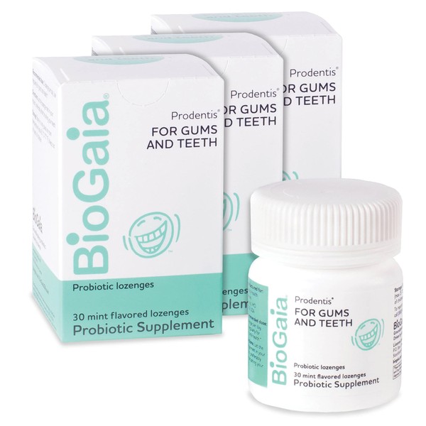 BioGaia Prodentis 3-Pack Bundle | Clinically Proven Dental Probiotics for Teeth and Gums | Promotes Good Oral Health & Gut Health Too | Oral Probiotics | Mint-flavored Lozenges