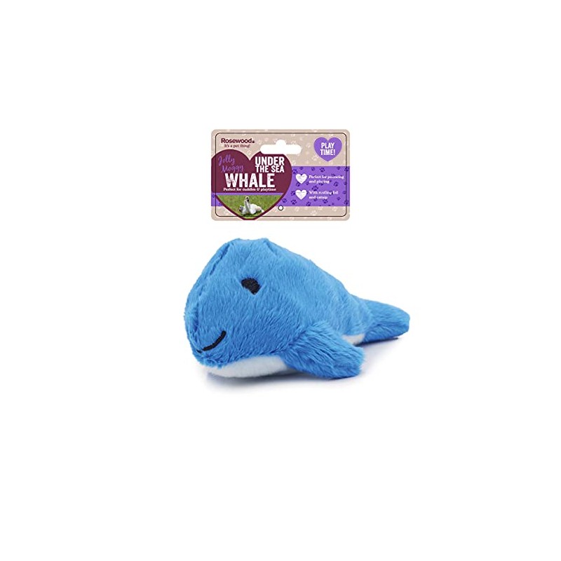 Rosewood Jolly Moggy Under the Sea Plush Whale Cat Toy