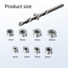 8-piece drill depth stop set, drill depth limiter limit the