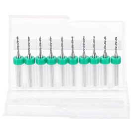 sourcing map 10pcs PCB Drill Bit Set 1/8" Shank 1.4mm Tungsten Carbide Micro Twist Drill Bits Tools for Print Circuit Board Jewelry Plastic Wood Soft Metal