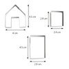La Tartelette 3 Pcs Stainless Steel Christmas Mini House Mold