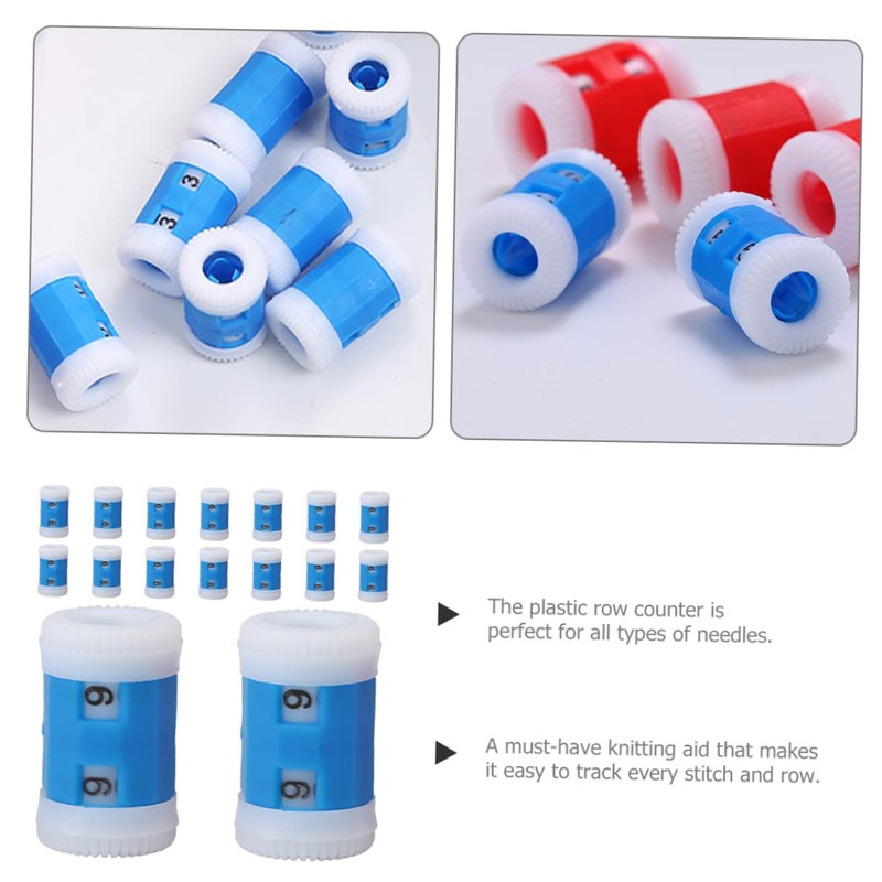 Operitacx Simplify Your Knitting Project 20Pcs Plastic Stitch Counter Row