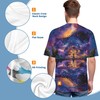 3D Pattern Print T-Shirt Artistic Tree Design Breathable Lightweight Flexible