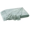 RECYCO Chenille Throw Blanket with Decorative Tassel Fringe Luxury Cozy