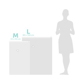 Compactor Space Saving Vacuum Storage Bags with B Valve, Set of 2 – 1 Medium 55 x 90cm and 1 Large 80 x 100cm, Clear