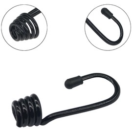 8 PCS 75MM Plastic Coated Bungee Cord Hooks