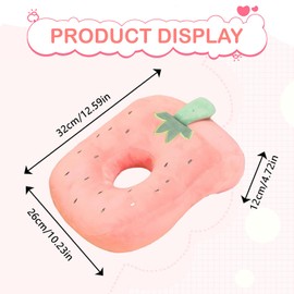 Ninnyi Ear Piercing Pillow, Cute Soft Pillow with Hole for Ear for Napping in Classrooms Offices Libraries Airplanes, Memory Cotton
