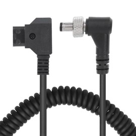 D Tap to 12V DC Locking Cord Right Angle Monitor Power Cable 2.1x5.5mm for LCD Monitor Touchscreen Display HollylandMars