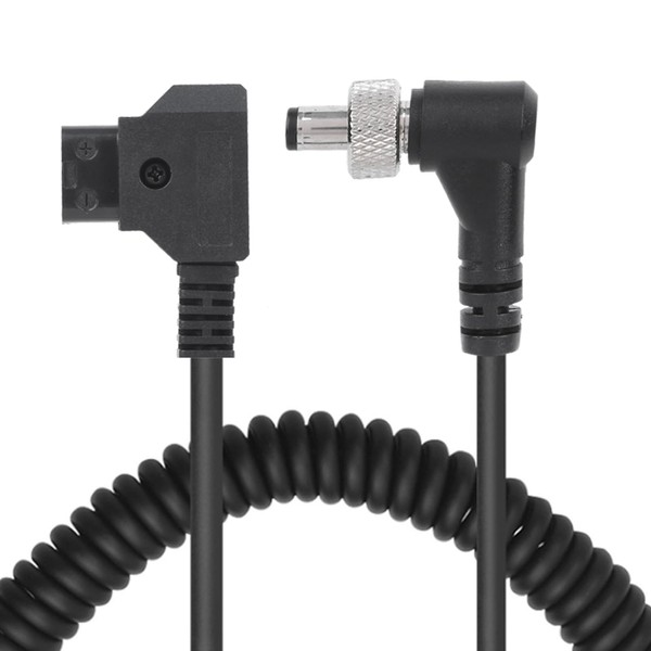D Tap to 12V DC Locking Cord Right Angle Monitor