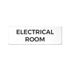 Electrical Room Sign, Durable ABS Plastic with Full Adhesive Backing,