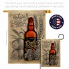 Breeze Decor Craft Beer Burlap House Flag Set Beverages Happy