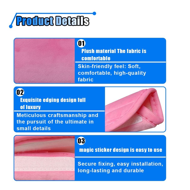 2PCS Car Grab Handle Cover, Soft Plush Car Grip Gloves