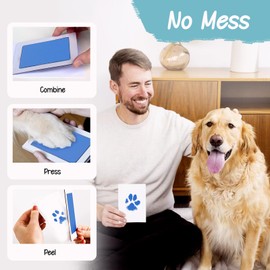 Tubuui Paw Print Kit for Dogs Cats,Inkless Baby Hand and Footprint Kit, Dog Nose Print Kit,Clean Touch Ink Pad Kit,No Mess Newborn Baby Footprint Kit, Pet Paw Print Kit for Family Keepsake