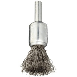 Weiler 10014 1/2" Crimped Wire End Brush, .0104" Stainless Steel Fill, Made in The USA (Pack of 10)