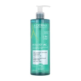 ADERMA, Biology AC Gel Limpiador Purificante, Para Piel Mixta a Grasa con Tendencia Acnéica, 400 ml