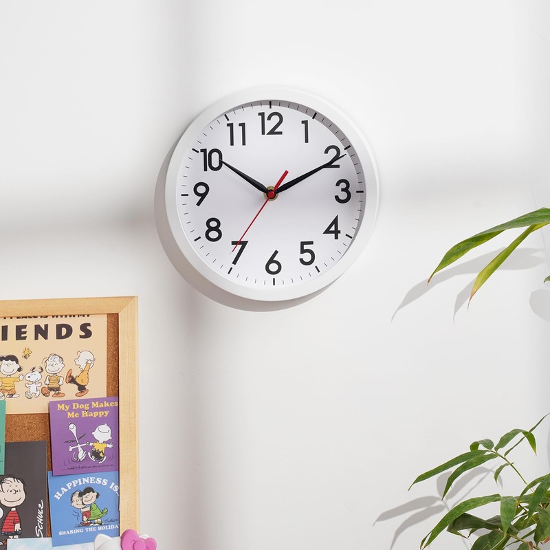 AKCISOT Wall Clock, Modern Small Wall Clocks Battery Operated 8