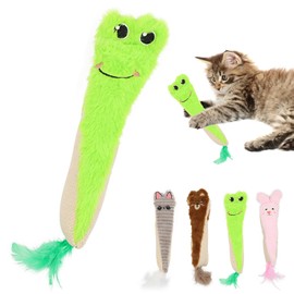 CANPLUS Cat Toy, Chew Toy, Popular, Plush Toy, Play Toy, Brushing Teeth, Play Alone, Natural, Durable, Chew Toy, Cat Nip, Stress Relief, Lack of Exercise, Kittens, Adult Cats, Pet Supplies (Green -