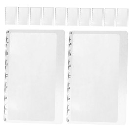 Operitacx Full-page Reading Magnifier 3x Pocket Magnifier for Reading Credit Card Size Magnifying Bookmark Ruler with Scale Senior-friendly Compact and Sturdy