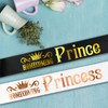 2 Pcs 'Homecoming Prince' and 'Homecoming Princess' Sashes with Gold