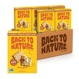 Back To Nature Crispy Wheat Crackers, Dairy Free, Non GMO, 6.5 Ounces (Pack Of 6)
