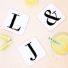 Alphabet Initial Letter Wooden Drinks Coaster Mat Gift
