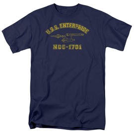 Star Trek/Enterprise Athletic - S/S Adult 18/1 - Navy - XXXLarge