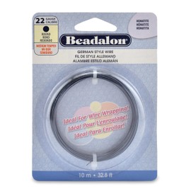 22 Gauge Round Hematite Color German Style Wire (32.8ft)
