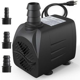 400GPH Submersible Water Pump(1500L/H, 25W), waatoos Durable Outdoor Fountain Pump for Aquariums, Fish Tank, Pond, Statuary, Hydroponics, Water Feature, Indoor Fountains