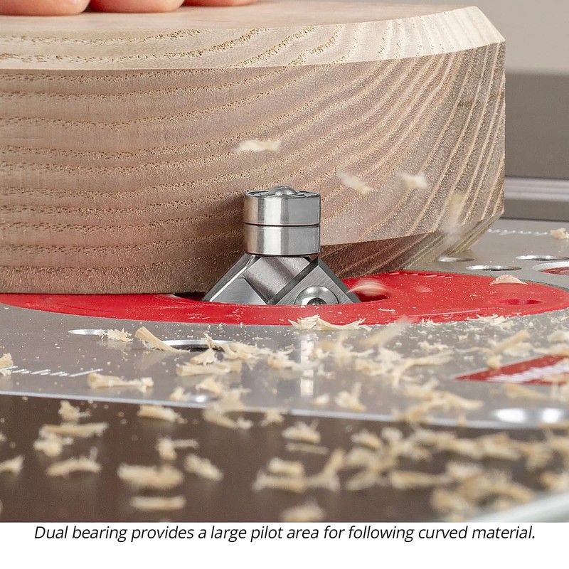 Ultra-Shear Chamfer Router Bits, 1/2 Shank, 45 Degree, Twin Pilot