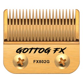 FX802G Replacement Blades Compatible with BaBylissPRO FX870 FXF880 FX810 FX825 FX673N Clippers, DLC Replacement Taper Blades for BaByliss Clipper Blades, Gold