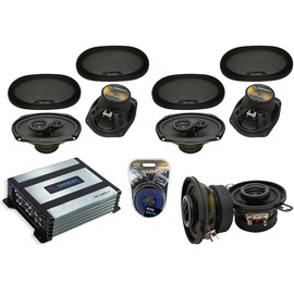 Harmony Audio R69 Compatible with Toyota Camry 2007-2011 6x9 450W Speakers, R35 3.5" 90W Speakers and HA-A400.4 Amp