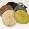 Gllutt PU Leather Artist Beret Hat for Women Inner Sweatband