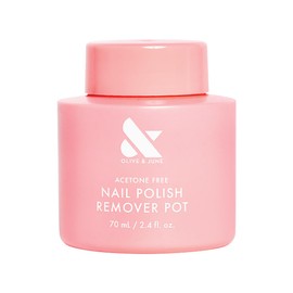 Olive & June Polish Remover Pot | Acetone-Free Nail Polish Remover with Sponge Lid for Mani + Pedi | No-Mess, Gentle & Effective Formula | Non Acetone | Vegan & Cruelty-Free | 60mL