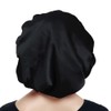 Alnorm Satin Bonnet for Natural Hair Curly Hair Braids Black