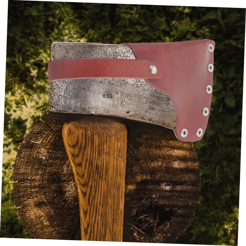 Outanaya Reusable Leather Hatchet Axe Protective Cover Portable Camping Axe