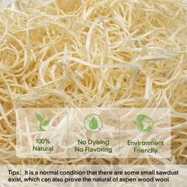 Hepertise Hepertise 9.5 oz Natural Aspen Wood Excelsior, Aspen Wood Wool for Basket Filler, Gift Decoration, Soil Cover, Crafts Protection | Natural Color and Smell