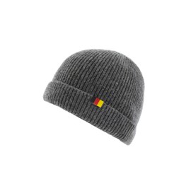 Patriia German Flag Hat 100% Merino Wool Made With Handcrafted Skill Handmade Wool Hat Men Wool Hat Women Knitted Hat, gray