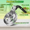 Mason Jar Pour Spout Lid Stainless Steel with Handle, Wide