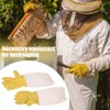 Zerodis Beekeeping Gloves Beekeeper Protective Equipment Elastic Goat-skin and Canvas