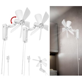 Sichler Haushaltsgeräte Room Fan: Set of 2 Wall Fans with Oscillation, Diameter 43 cm, 20 W, Adjustable Tilt (Fans with Cord, Fan 230 V, Ceiling Fan)