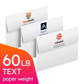 Customize Your A7 Invitation Envelopes - Upload Your Full Color Logo/Design and Address - Custom Professionally Printed White Envelopes for Weddings, Business, Birthdays, Announcements - 50 per Pack